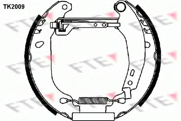 FTE - TK2009 - Комплект тормозных колодок (Тормозная система)