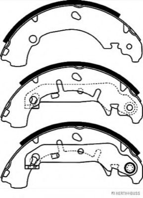 HERTH+BUSS JAKOPARTS - J3503051 - Комплект тормозных колодок (Тормозная система)