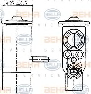 HELLA - 8UW 351 239-021 - Расширительный клапан, кондиционер (Кондиционер)