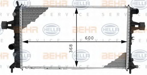 HELLA - 8MK 376 710-331 - Радиатор, охлаждение двигателя (Охлаждение)