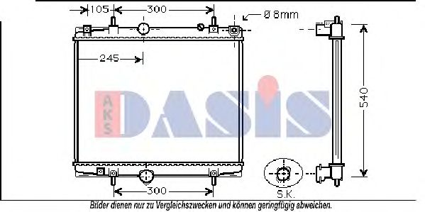 AKS DASIS - 060049N - Радиатор, охлаждение двигателя (Охлаждение)