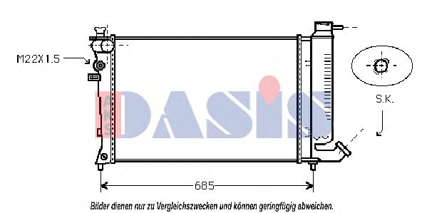 AKS DASIS - 060050N - Радиатор, охлаждение двигателя (Охлаждение)