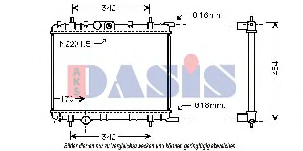 AKS DASIS - 060052N - Радиатор, охлаждение двигателя (Охлаждение)