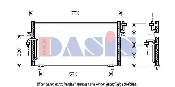 AKS DASIS - 072420N - Конденсатор, кондиционер (Кондиционер)