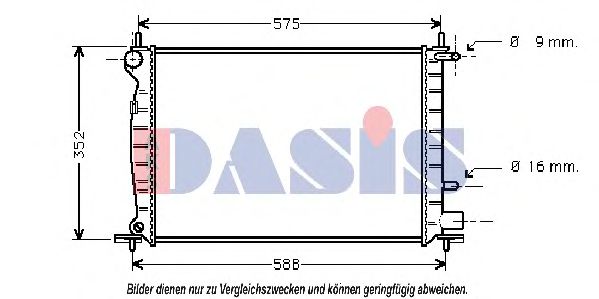 AKS DASIS - 091350N - Радиатор, охлаждение двигателя (Охлаждение)