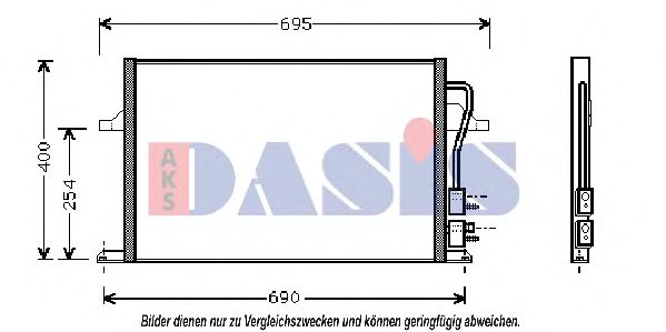 AKS DASIS - 092150N - Конденсатор, кондиционер (Кондиционер)