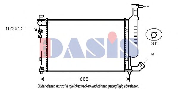 AKS DASIS - 160012N - Радиатор, охлаждение двигателя (Охлаждение)