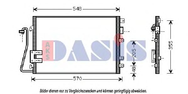 AKS DASIS - 182024N - Конденсатор, кондиционер (Кондиционер)