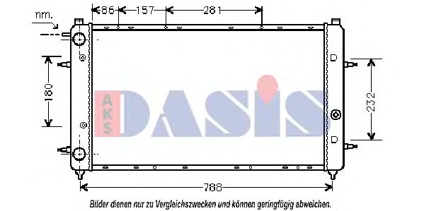 AKS DASIS - 240050N - Радиатор, охлаждение двигателя (Охлаждение)