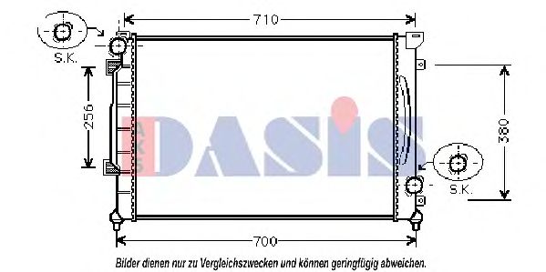 AKS DASIS - 480140N - Радиатор, охлаждение двигателя (Охлаждение)