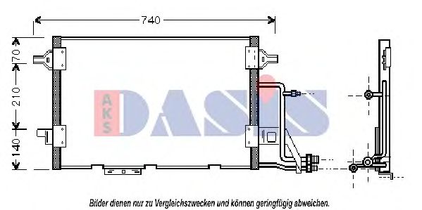 AKS DASIS - 482220N - Конденсатор, кондиционер (Кондиционер)