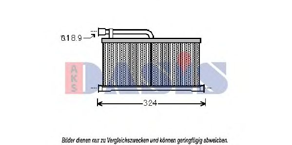 AKS DASIS - 489008N - Теплообменник, отопление салона (Отопление / вентиляция)