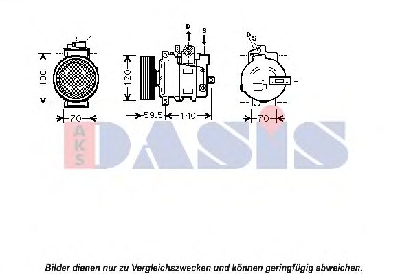 AKS DASIS - 850068N - Компрессор, кондиционер (Кондиционер)