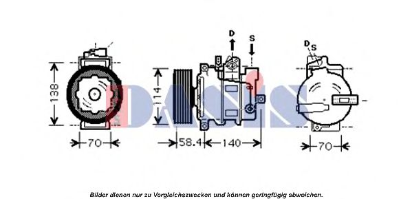 AKS DASIS - 851548N - Компрессор, кондиционер (Кондиционер)