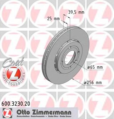 ZIMMERMANN - 600.3230.20 - Тормозной диск (Тормозная система)