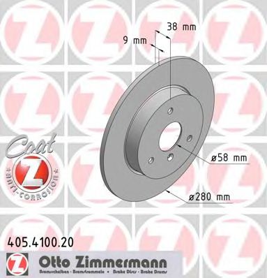 ZIMMERMANN - 405.4100.20 - Тормозной диск (Тормозная система)