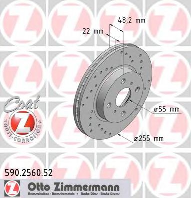 ZIMMERMANN - 590.2560.52 - Тормозной диск (Тормозная система)