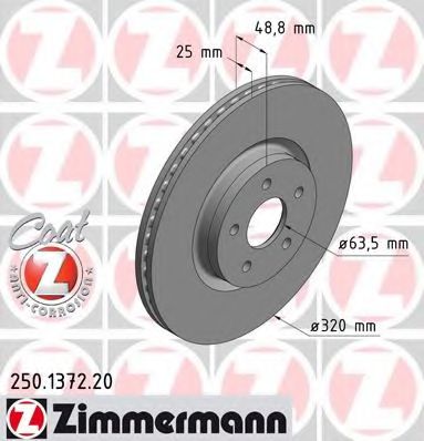 ZIMMERMANN - 250.1372.20 - Тормозной диск (Тормозная система)