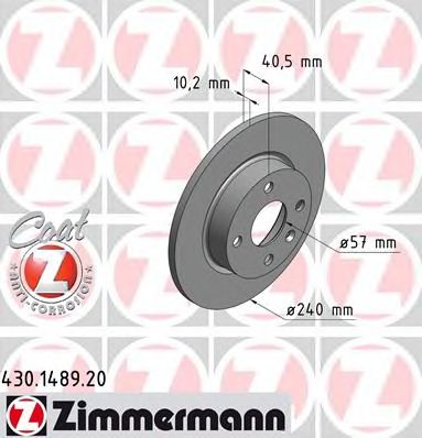 ZIMMERMANN - 430.1489.20 - Тормозной диск (Тормозная система)