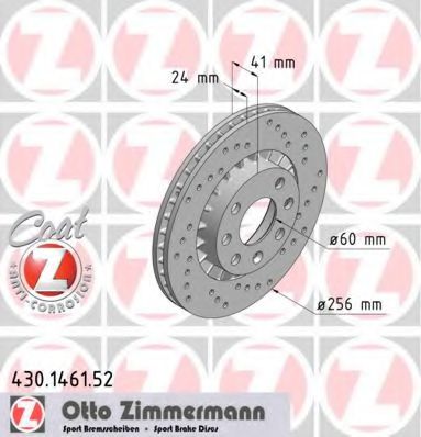 ZIMMERMANN - 430.1461.52 - Тормозной диск (Тормозная система)