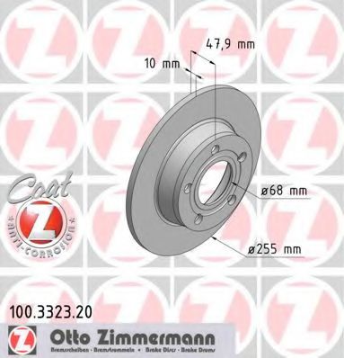 ZIMMERMANN - 100.3323.20 - Тормозной диск (Тормозная система)