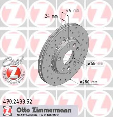 ZIMMERMANN - 470.2433.52 - Тормозной диск (Тормозная система)