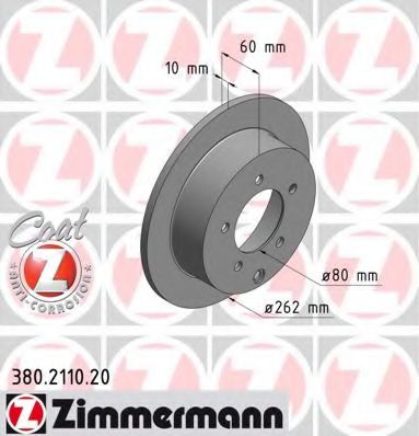 ZIMMERMANN - 380.2110.20 - Тормозной диск (Тормозная система)