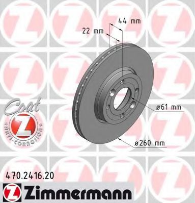 ZIMMERMANN - 470.2416.20 - Тормозной диск (Тормозная система)