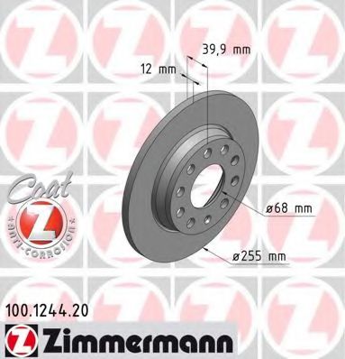 ZIMMERMANN - 100.1244.20 - Тормозной диск (Тормозная система)