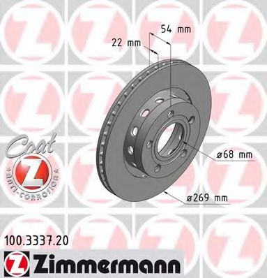 ZIMMERMANN - 100.3337.20 - Тормозной диск (Тормозная система)