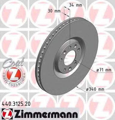 ZIMMERMANN - 440.3125.20 - Тормозной диск (Тормозная система)