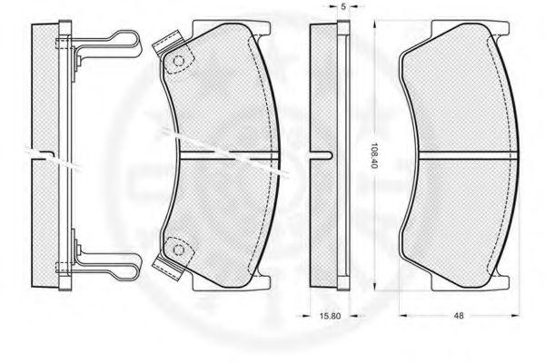 OPTIMAL - 59252 - Комплект тормозных колодок, дисковый тормоз (Тормозная система)