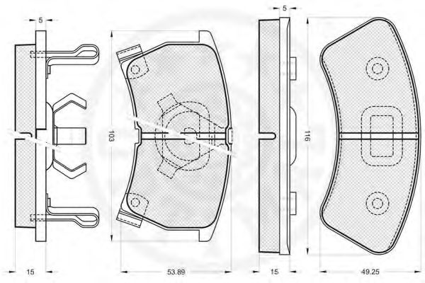OPTIMAL - 9463 - Комплект тормозных колодок, дисковый тормоз