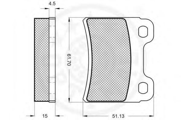 OPTIMAL - 9813 - Комплект тормозных колодок, дисковый тормоз (Тормозная система)