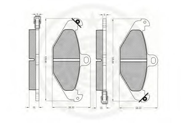 OPTIMAL - 9935 - Комплект тормозных колодок, дисковый тормоз