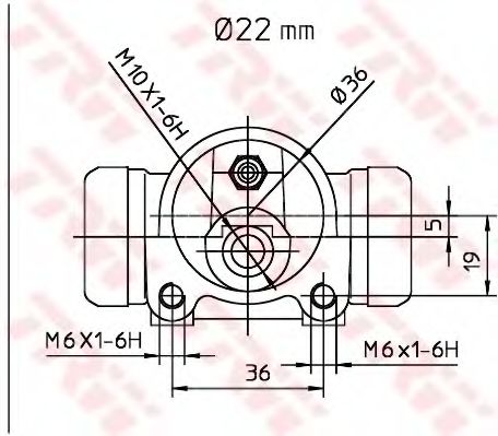 TRW - BWH168 - Колесный тормозной цилиндр (Тормозная система)
