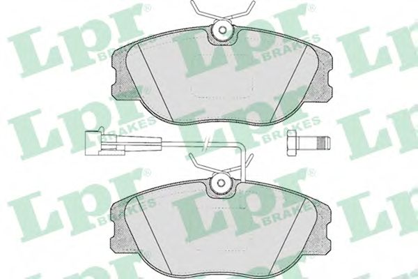 LPR - 05P344 - Комплект тормозных колодок, дисковый тормоз (Тормозная система)