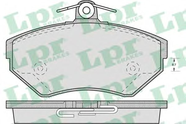 LPR - 05P718 - Комплект тормозных колодок, дисковый тормоз (Тормозная система)