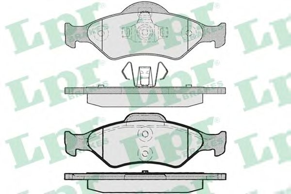 LPR - 05P795 - Комплект тормозных колодок, дисковый тормоз (Тормозная система)