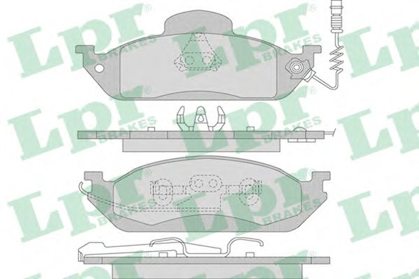 LPR - 05P983 - Комплект тормозных колодок, дисковый тормоз (Тормозная система)