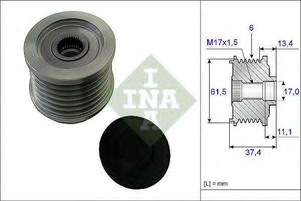 INA - 535 0023 10 - Механизм свободного хода генератора (Генератор)