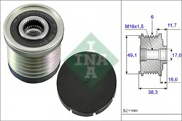 INA - 535 0030 10 - Механизм свободного хода генератора (Генератор)