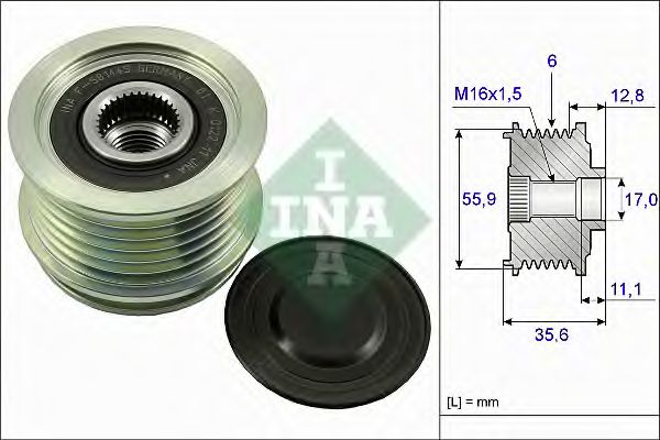 INA - 535 0041 10 - Механизм свободного хода генератора (Генератор)