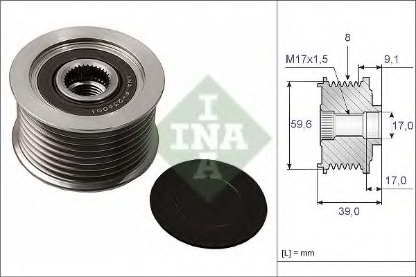 INA - 535 0049 10 - Механизм свободного хода генератора (Генератор)