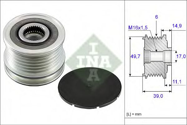 INA - 535 0050 10 - Механизм свободного хода генератора (Генератор)