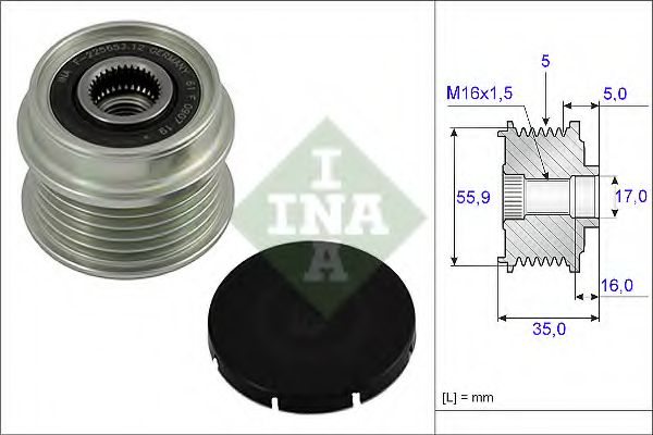 INA - 535 0004 10 - Механизм свободного хода генератора (Генератор)