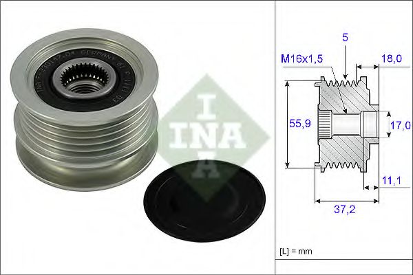 INA - 535 0018 10 - Механизм свободного хода генератора (Генератор)