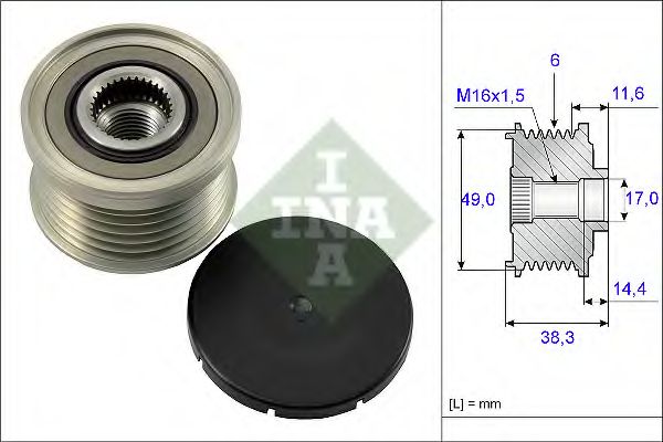 INA - 535 0127 10 - Механизм свободного хода генератора (Генератор)