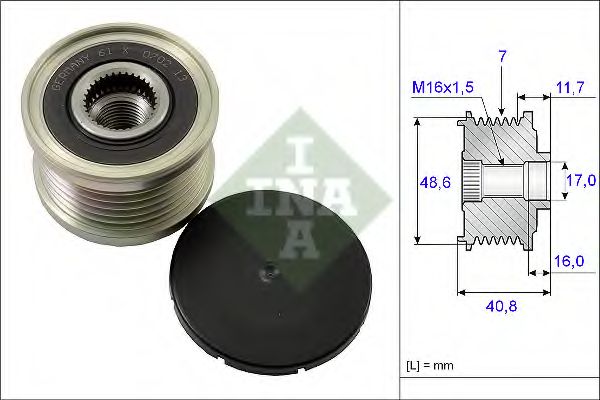 INA - 535 0080 10 - Механизм свободного хода генератора (Генератор)