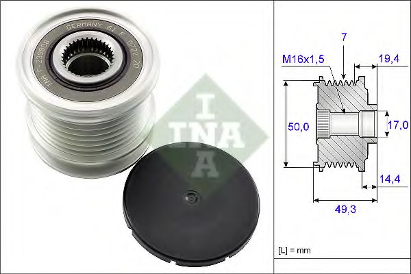 INA - 535 0140 10 - Механизм свободного хода генератора (Генератор)